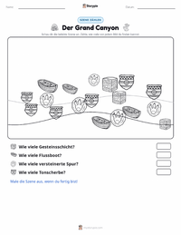 Der Grand Canyon druckbare Arbeitsblatt Vorschau