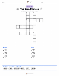 The Grand Canyon printable worksheet preview