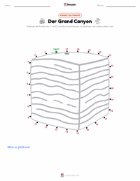 Der Grand Canyon druckbare Arbeitsblatt Vorschau