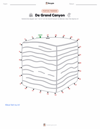 De Grand Canyon afdrukbare werkblad voorbeeld