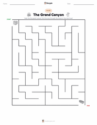 The Grand Canyon printable worksheet preview