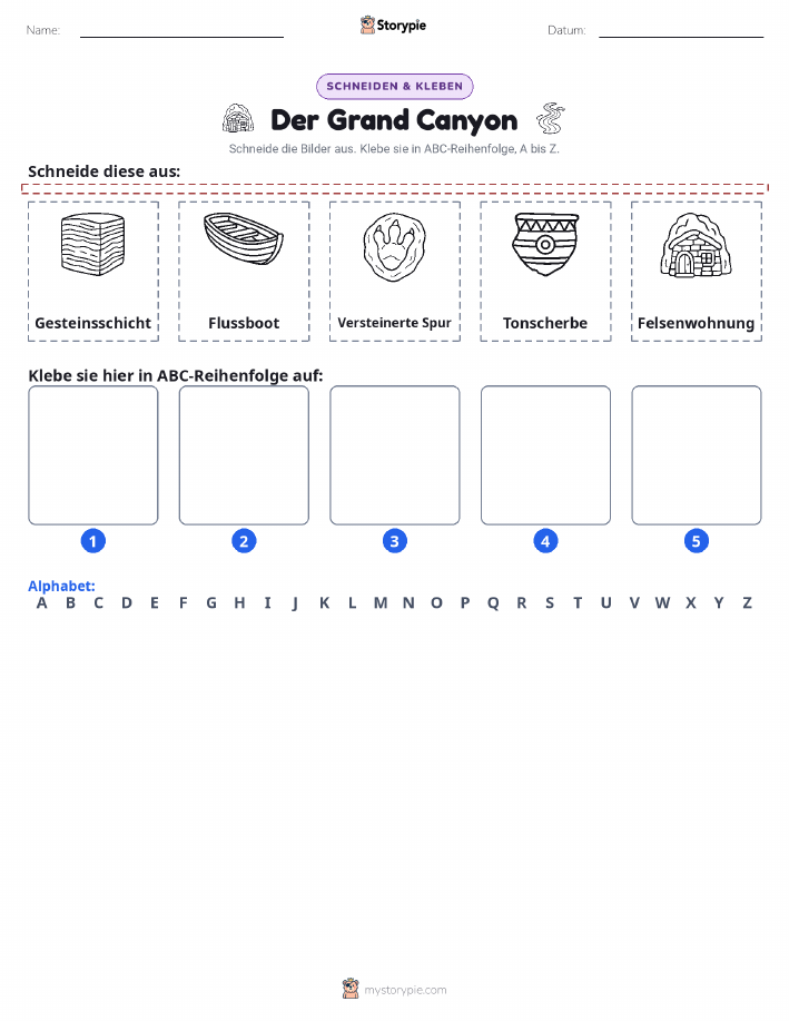 Schneiden & Einfügen Alphabet