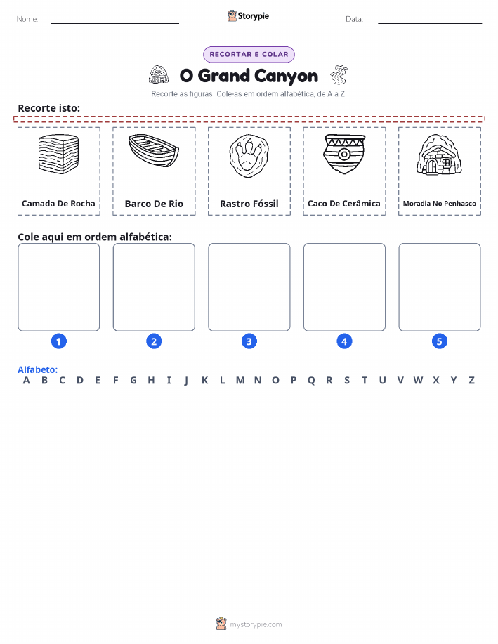 Recortar & Colar Alfabeto