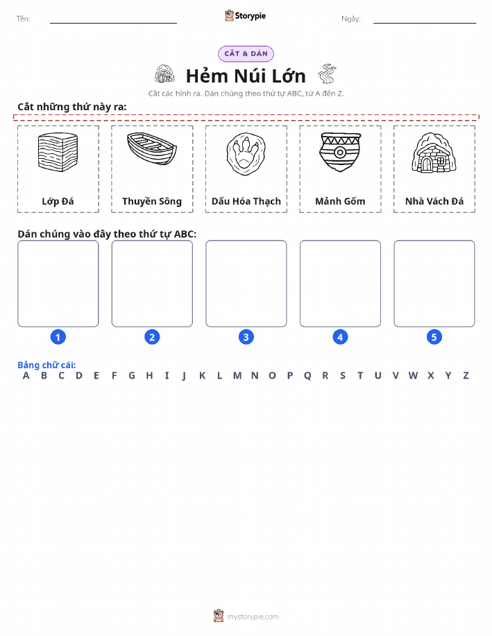 Cắt & Dán Chữ Cái