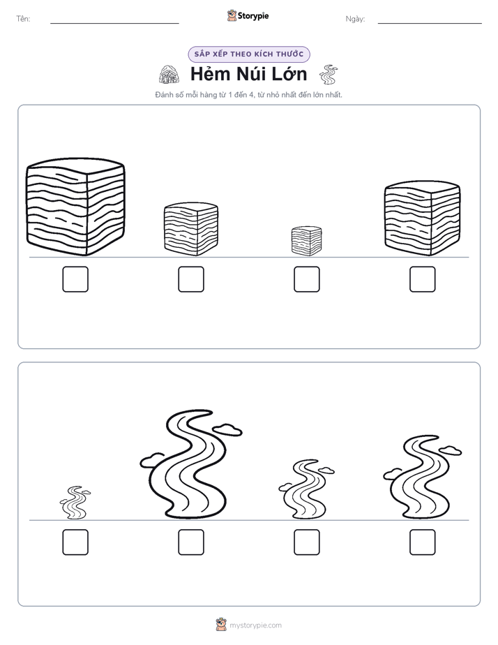 Thứ Tự Kích Thước