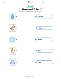 Havasupai Tribe printable worksheet preview