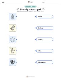 Podgląd drukowalnego arkusza ćwiczeń Plemię Havasupai