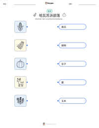哈瓦苏派部落 可打印工作表预览