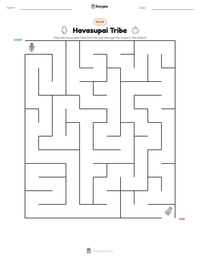 Havasupai Tribe printable worksheet preview