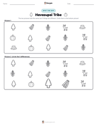 Havasupai Tribe printable worksheet preview