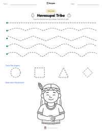 Havasupai Tribe printable worksheet preview