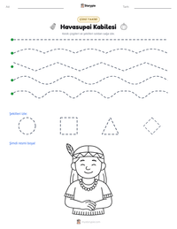 Havasupai Kabilesi yazdırılabilir çalışma sayfası önizlemesi
