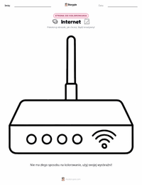 Strona do kolorowania Internet dla dzieci
