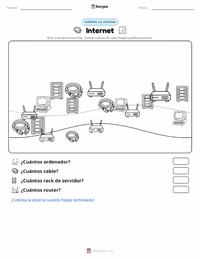 Vista previa de la hoja de trabajo imprimible de Internet
