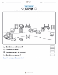 Aperçu de la feuille de travail imprimable L'Internet