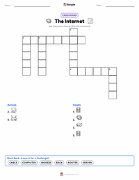 The Internet printable worksheet preview
