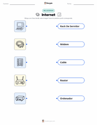 Hoja de trabajo imprimible de Internet para niños
