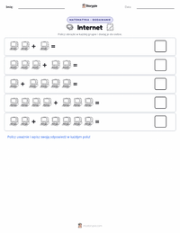 Podgląd drukowalnego arkusza ćwiczeń Internet