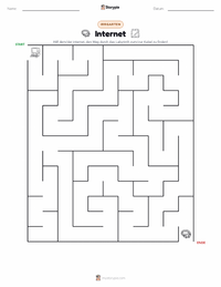 Das Internet druckbare Arbeitsblatt Vorschau