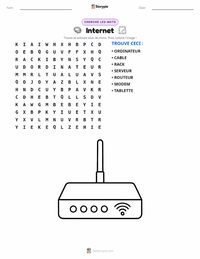 Aperçu de la feuille de travail imprimable L'Internet
