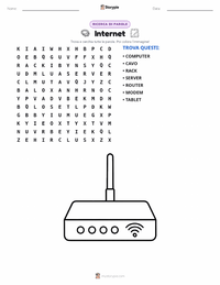 Anteprima della scheda stampabile di Internet
