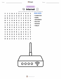 Het Internet afdrukbare werkblad voorbeeld