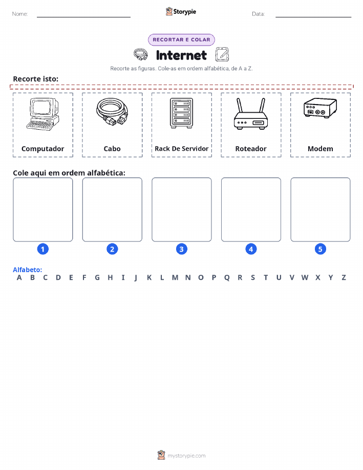 Recortar & Colar Alfabeto