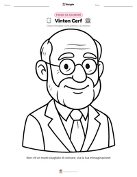 Anteprima della scheda stampabile di Vinton Cerf