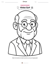 Prévia da folha de atividades imprimível Vinton Cerf