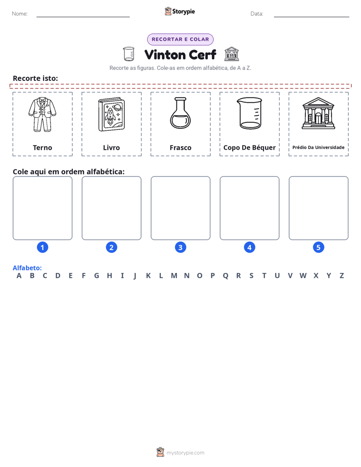 Recortar & Colar Alfabeto