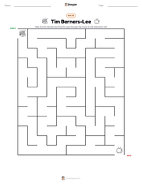 Tim Berners-Lee printable worksheet preview