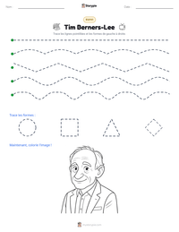 Aperçu de la feuille de travail imprimable Tim Berners-Lee