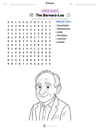 Aperçu de la feuille de travail imprimable Tim Berners-Lee