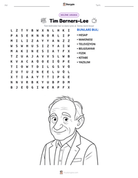 Tim Berners-Lee yazdırılabilir çalışma sayfası önizlemesi