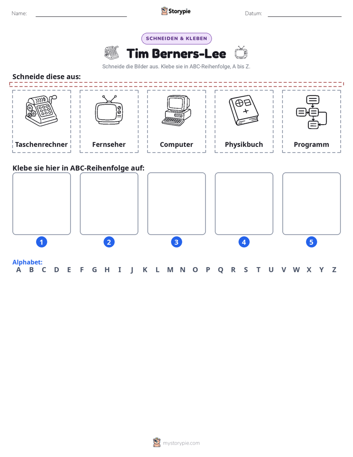 Schneiden & Einfügen Alphabet