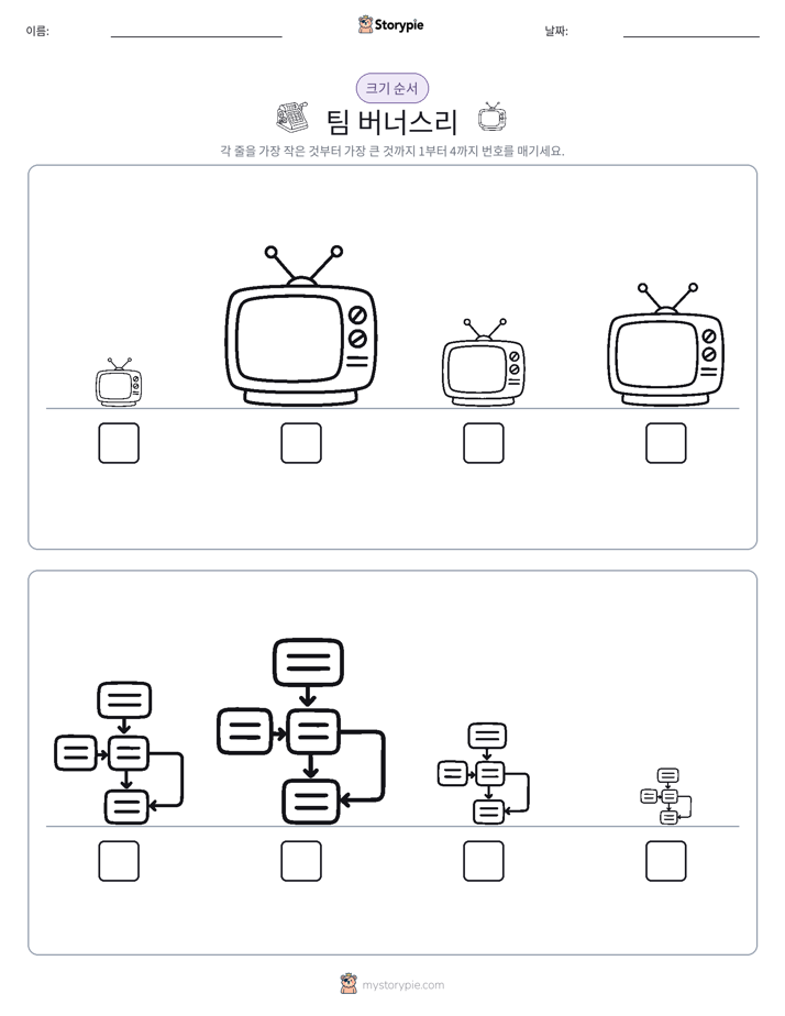 크기 순서