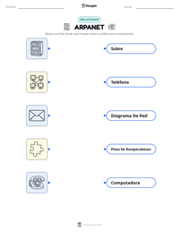 Hoja de trabajo imprimible de ARPANET para niños