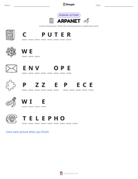 ARPANET printable worksheet preview