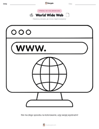 Podgląd drukowalnego arkusza ćwiczeń World Wide Web