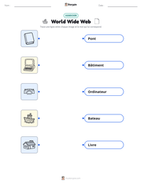 Aperçu de la feuille de travail imprimable World Wide Web
