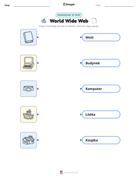 Podgląd drukowalnego arkusza ćwiczeń World Wide Web