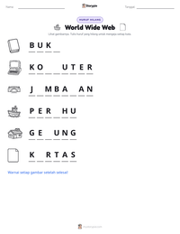 Prabaca lembar kerja cetak World Wide Web