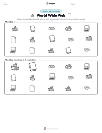 World Wide Web afdrukbare werkblad voorbeeld