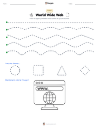 Aperçu de la feuille de travail imprimable World Wide Web