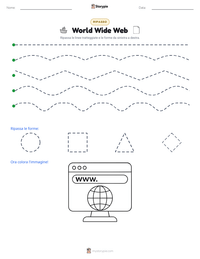 Anteprima della scheda stampabile di World Wide Web