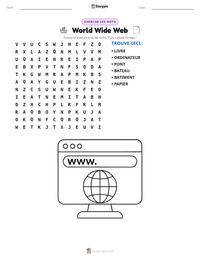 Aperçu de la feuille de travail imprimable World Wide Web