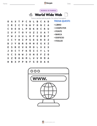 Anteprima della scheda stampabile di World Wide Web