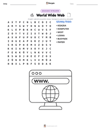 Podgląd drukowalnego arkusza ćwiczeń World Wide Web