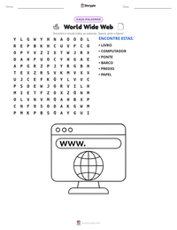 Prévia da folha de atividades imprimível World Wide Web