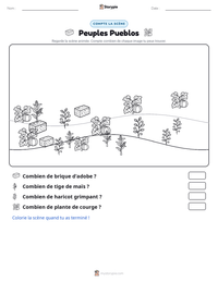 Aperçu de la feuille de travail imprimable Peuples Pueblos